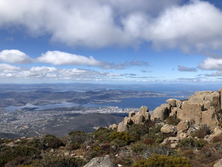 Enjoy a birds eye view from the Mount Wellington on your private geology tour